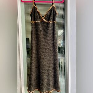 Vintage 90’s BetsyJohnson New York Midi dress. Size S Green